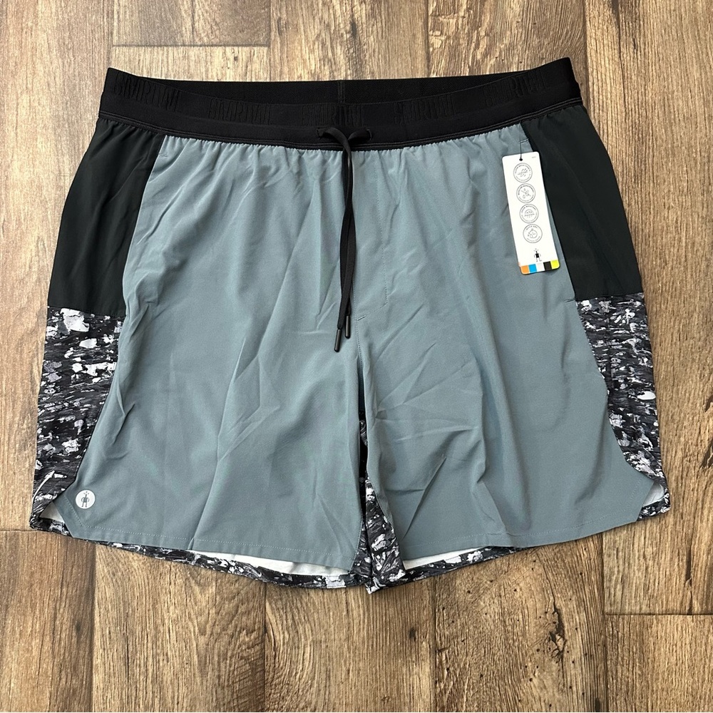 Smartwool Active Merino Wool Blend Lining Shorts Men’s Size XXL Gray Black
